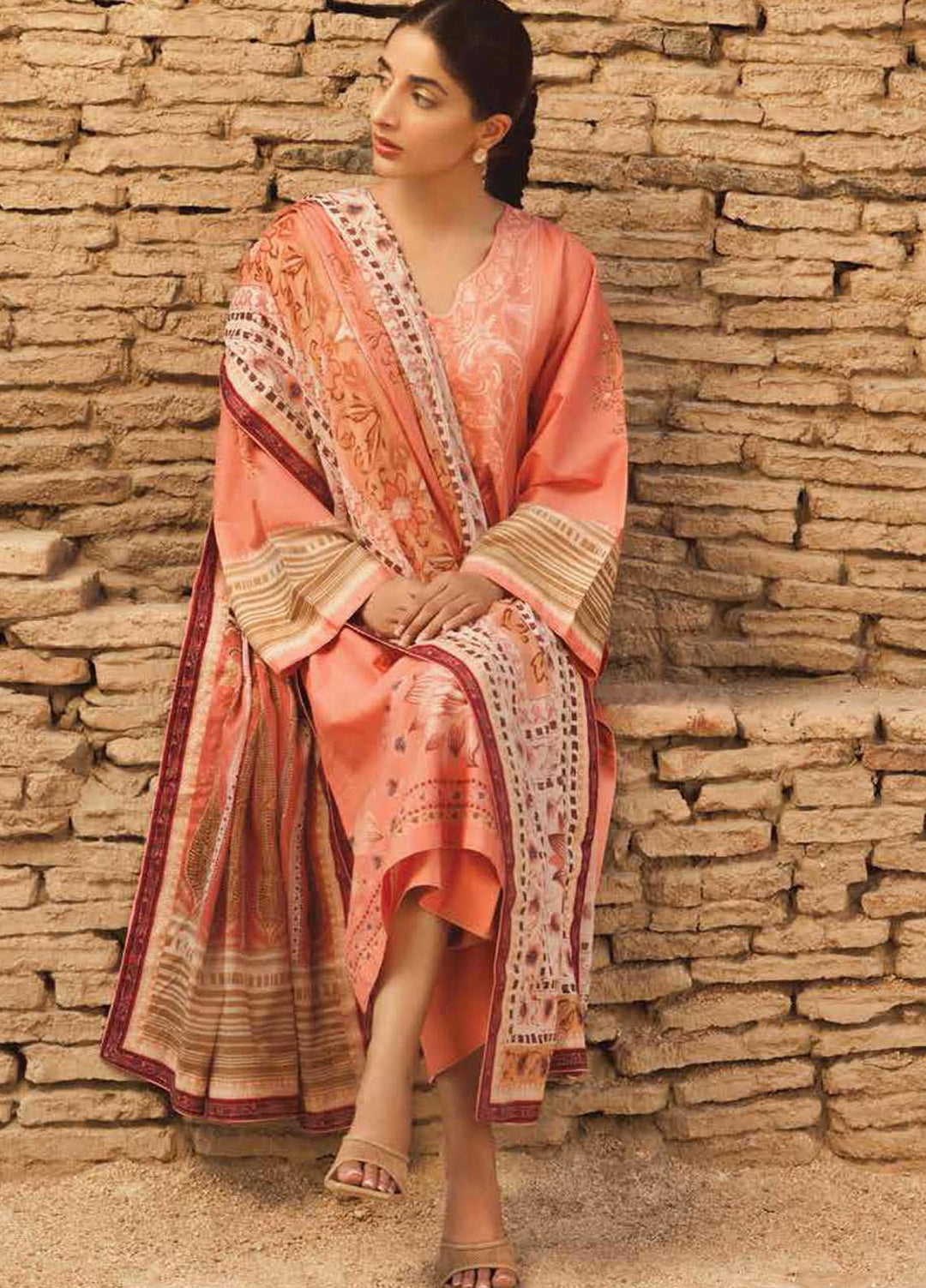 Mizaj By Tena Durrani Embroidered Dobby Suits Unstitched 3 Piece TD21M 10 Quartz - Summer Collection