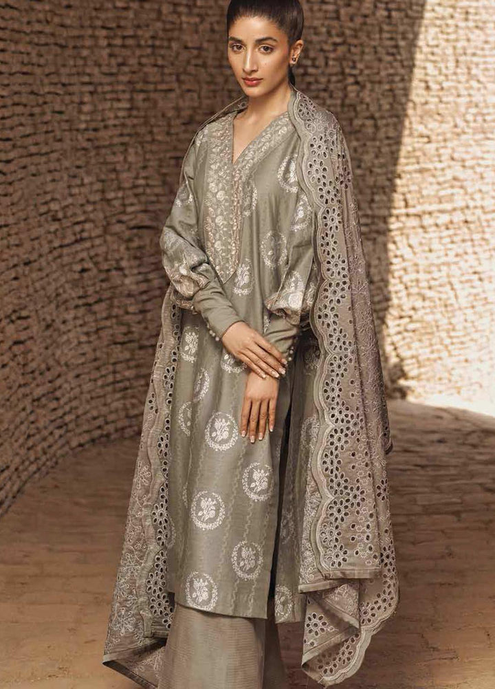 Mizaj By Tena Durrani Embroidered Jacquard Suits Unstitched 3 Piece TD21M 11 Slate - Summer Collection