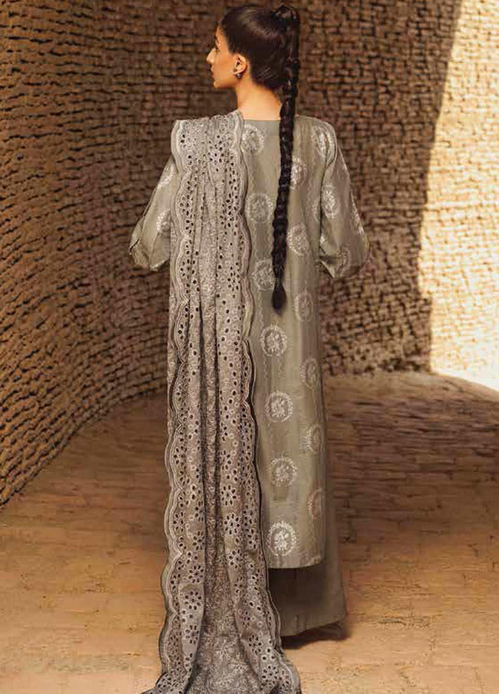 Mizaj By Tena Durrani Embroidered Jacquard Suits Unstitched 3 Piece TD21M 11 Slate - Summer Collection