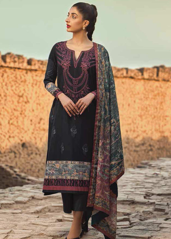 Mizaj By Tena Durrani Embroidered Dobby Suits Unstitched 3 Piece TD21M 12 Shale - Summer Collection