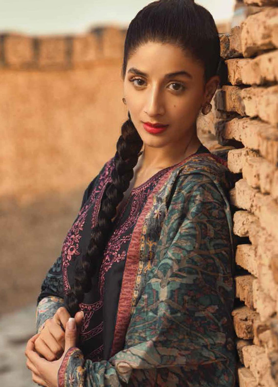 Mizaj By Tena Durrani Embroidered Dobby Suits Unstitched 3 Piece TD21M 12 Shale - Summer Collection