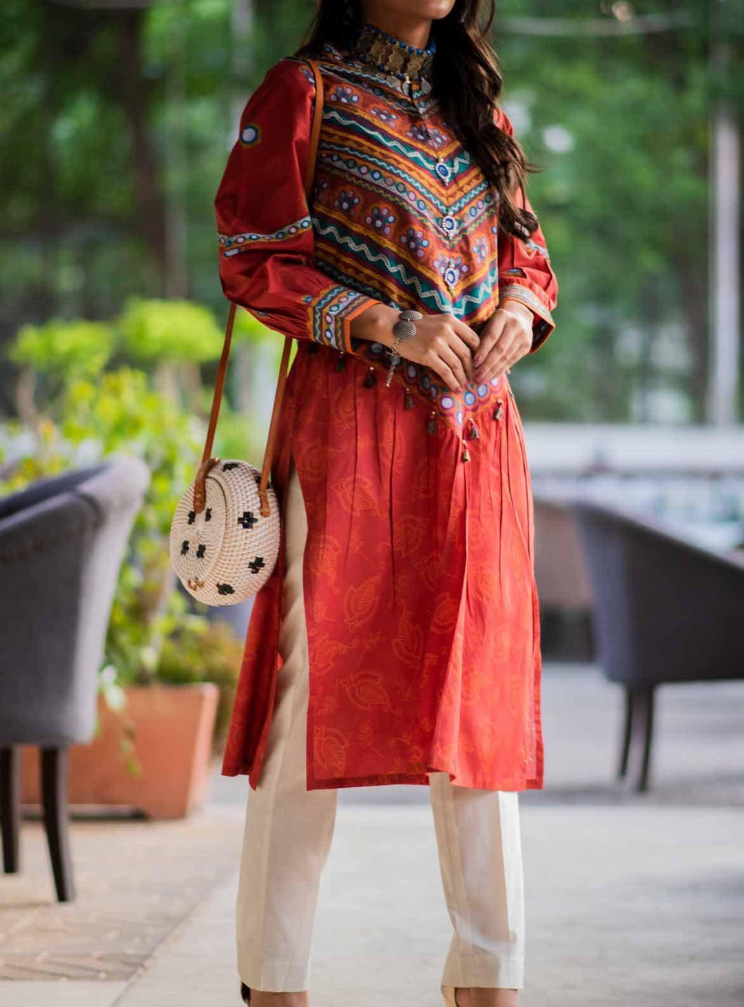 Mizaj Printed Lawn  Unstitched Kurti MZ22S S1L-220172 - Summer Collection