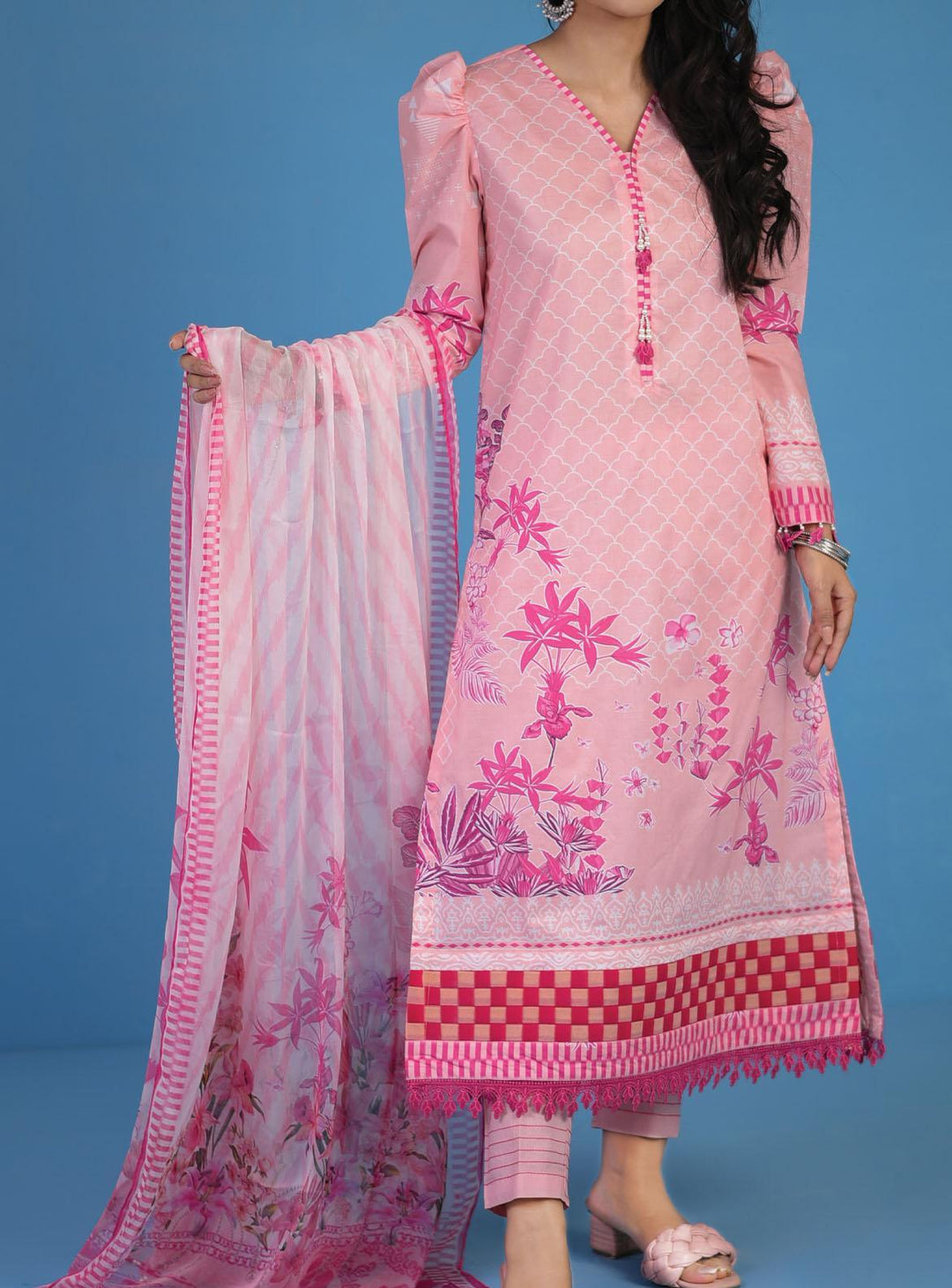 Mizaj Printed Lawn Suits Unstitched 3 Piece MZ22S S3L-2203120 - Summer Collection