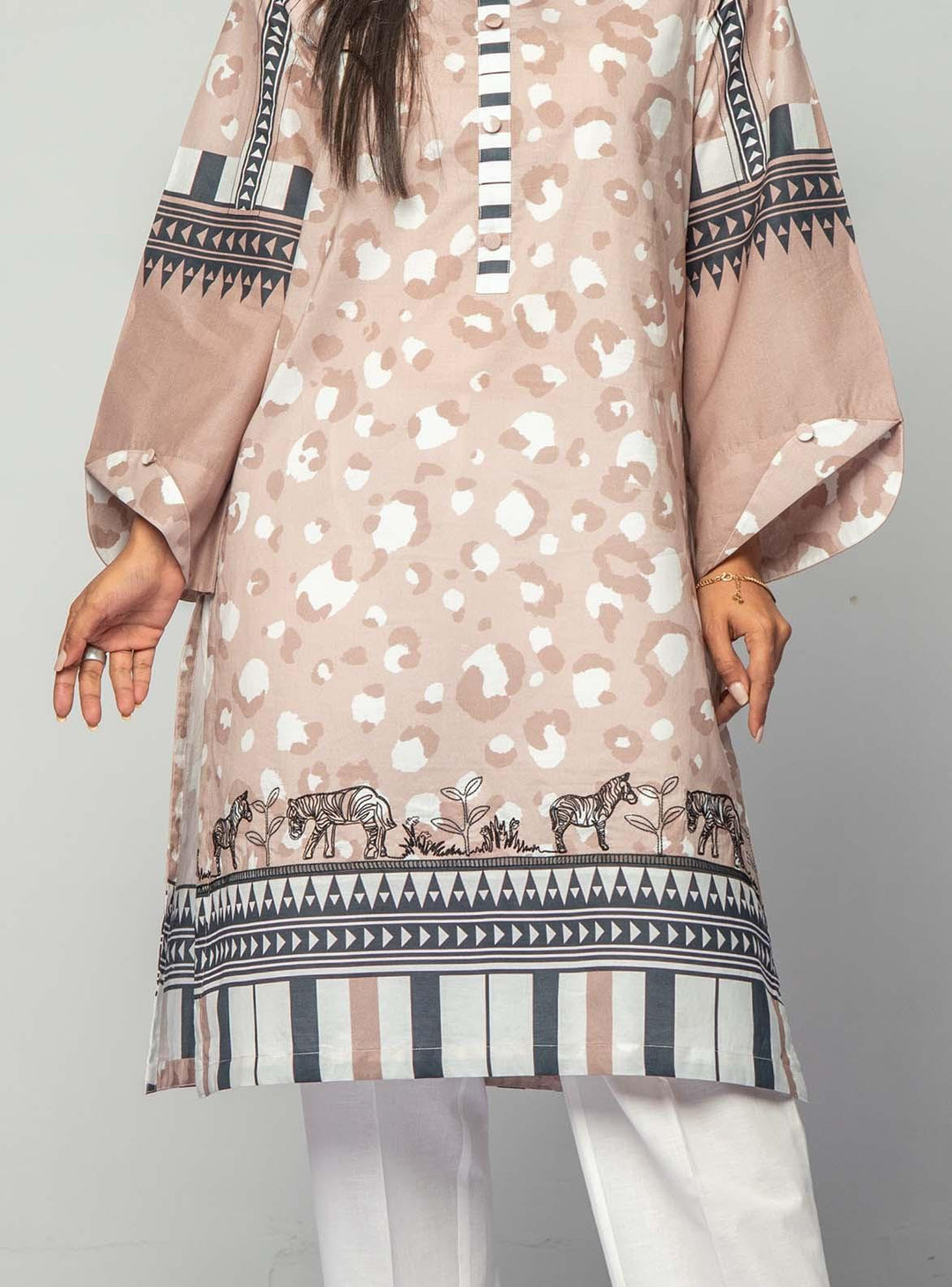Mizaj Embroidered Lawn  Unstitched Kurti MZ22S W1LE-2103222 - Summer Collection