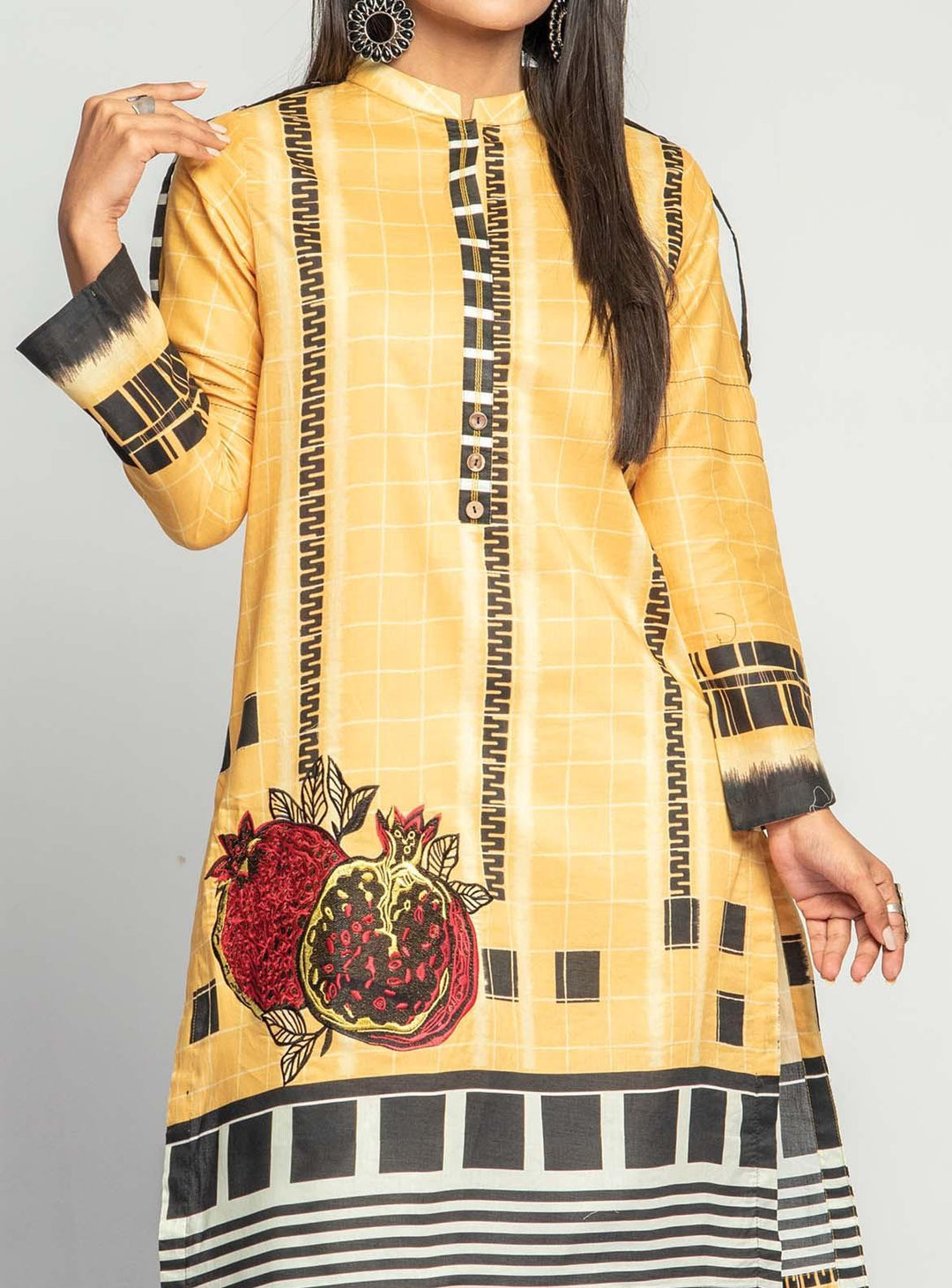 Mizaj Embroidered Lawn  Unstitched Kurti MZ22S W1LE-2103232 - Summer Collection