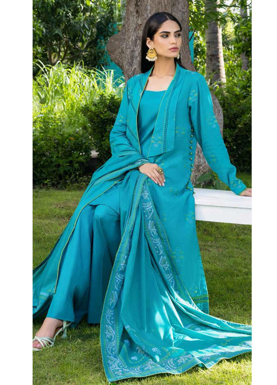 Gul Ahmed Printed  Suits Unstitched 3 Piece GA22CM MJ-22069 - Festive Collection