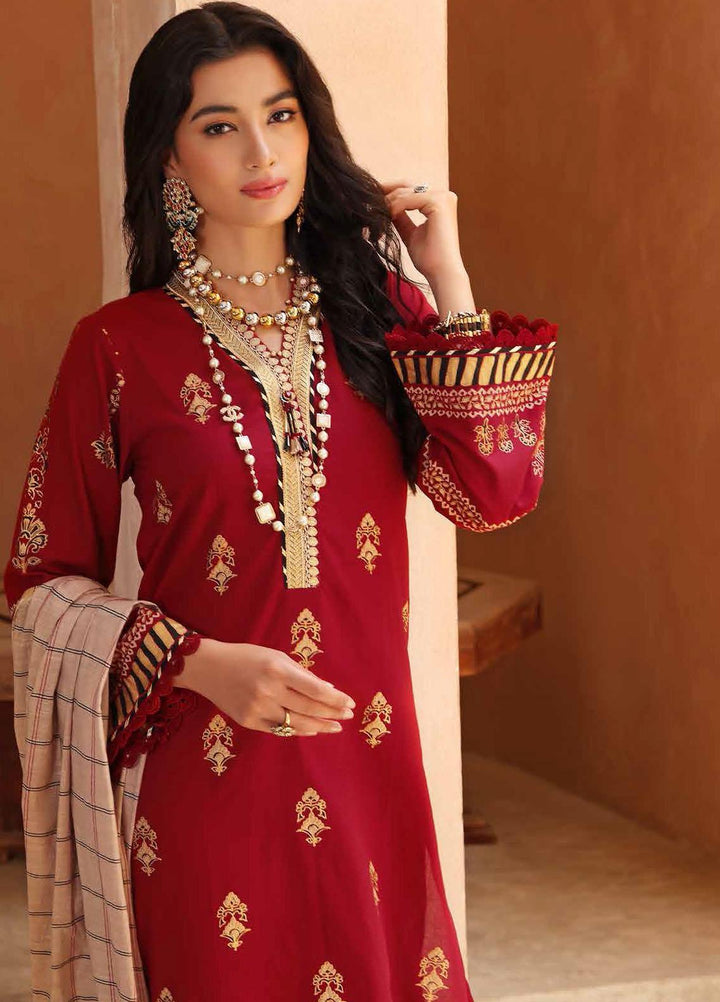 Gul Ahmed Embroidered  Suits Unstitched 3 Piece GA22CM MJ-22074 - Festive Collection