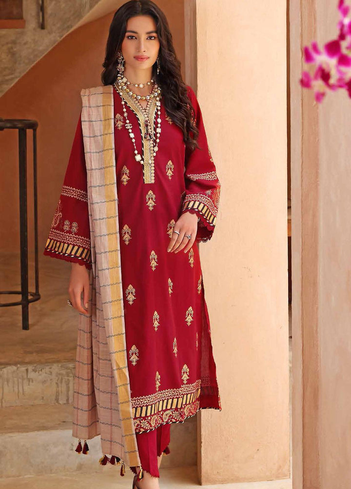 Gul Ahmed Embroidered  Suits Unstitched 3 Piece GA22CM MJ-22074 - Festive Collection