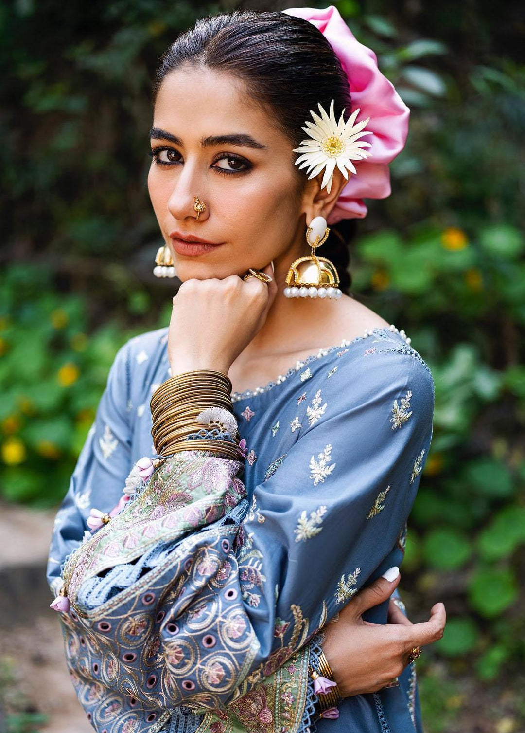 Baad-e-Nau Bahaar By MNR Embroidered Lawn Suits Unstitched 3 Piece MNR23BN Khushboo - Eid Collection