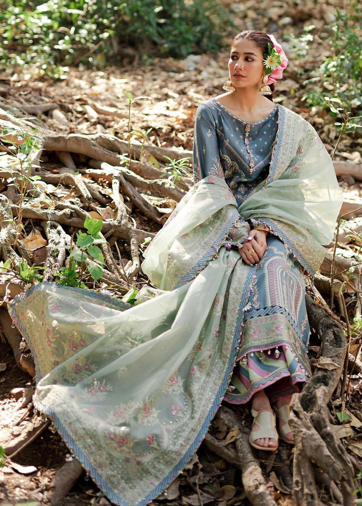Baad-e-Nau Bahaar By MNR Embroidered Lawn Suits Unstitched 3 Piece MNR23BN Khushboo - Eid Collection