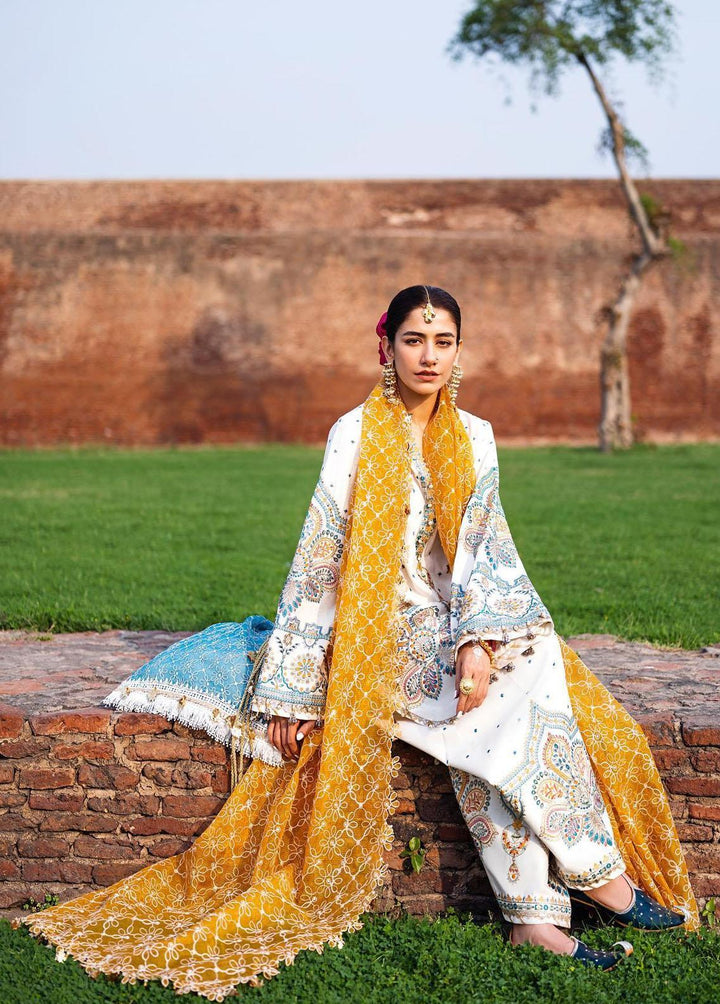 Baad-e-Nau Bahaar By MNR Embroidered Lawn Suits Unstitched 3 Piece MNR23BN Suraj Mukhi - Eid Collection