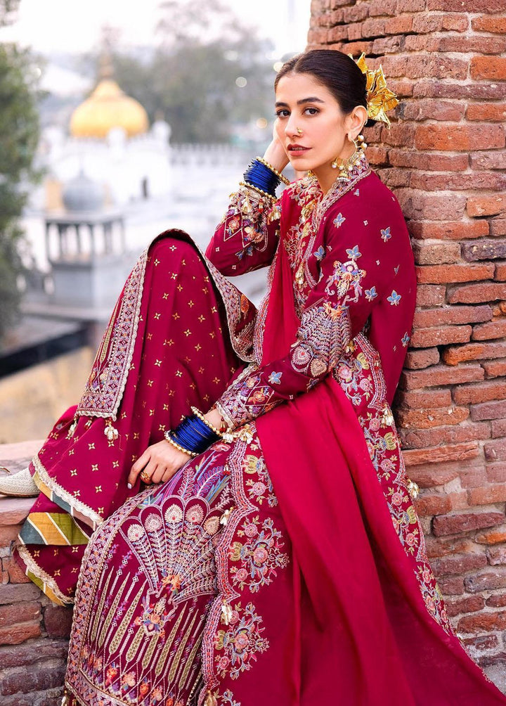 Baad-e-Nau Bahaar By MNR Embroidered Lawn Suits Unstitched 3 Piece MNR23BN Zafraan - Eid Collection