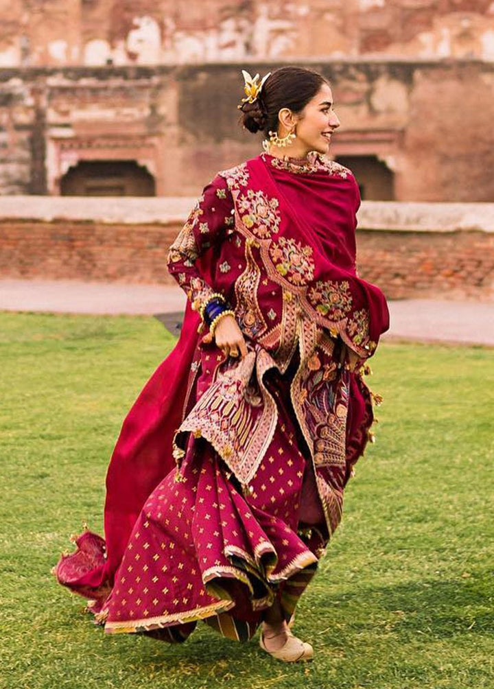 Baad-e-Nau Bahaar By MNR Embroidered Lawn Suits Unstitched 3 Piece MNR23BN Zafraan - Eid Collection