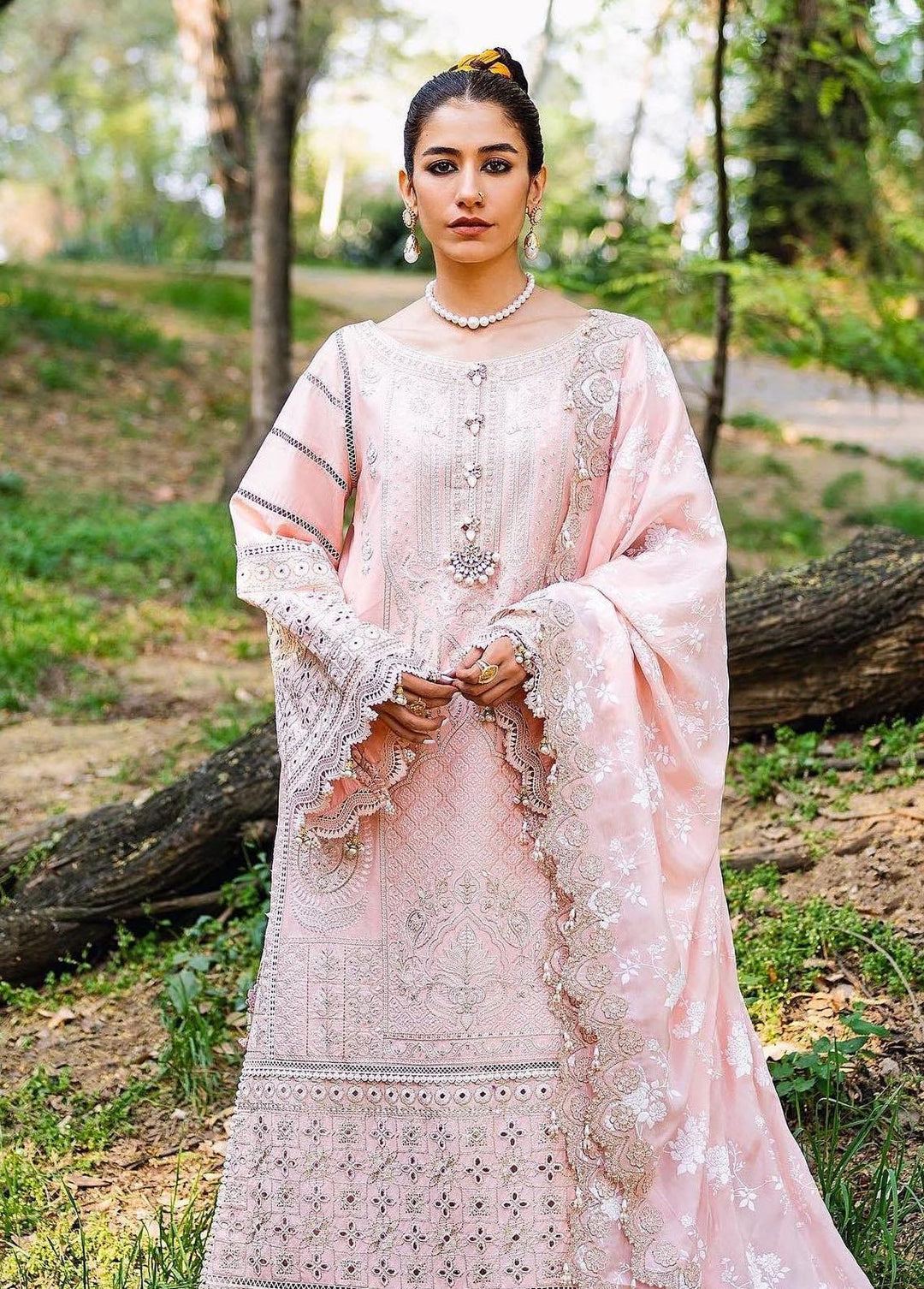 Baad-e-Nau Bahaar By MNR Embroidered Lawn Suits Unstitched 3 Piece MNR23BN Gul Bahar - Eid Collection
