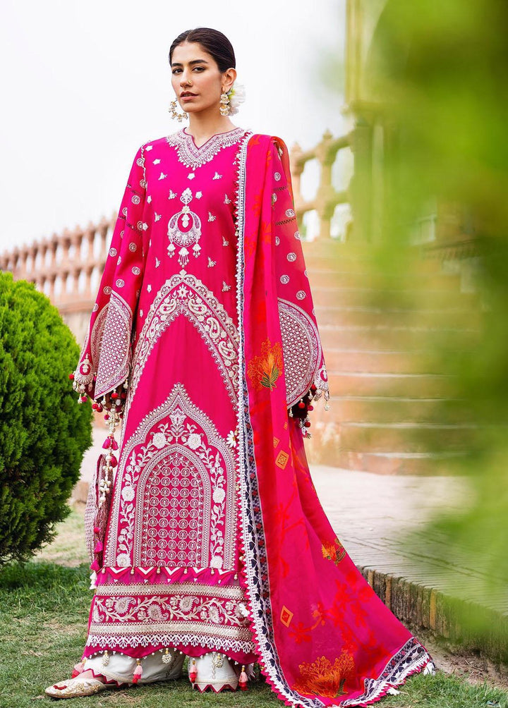Baad-e-Nau Bahaar By MNR Embroidered Lawn Suits Unstitched 3 Piece MNR23BN Gulabo - Eid Collection