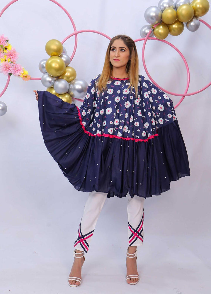 Modest Cotton Fancy Girls 2 Piece -  MD21K 2825 Night Sky