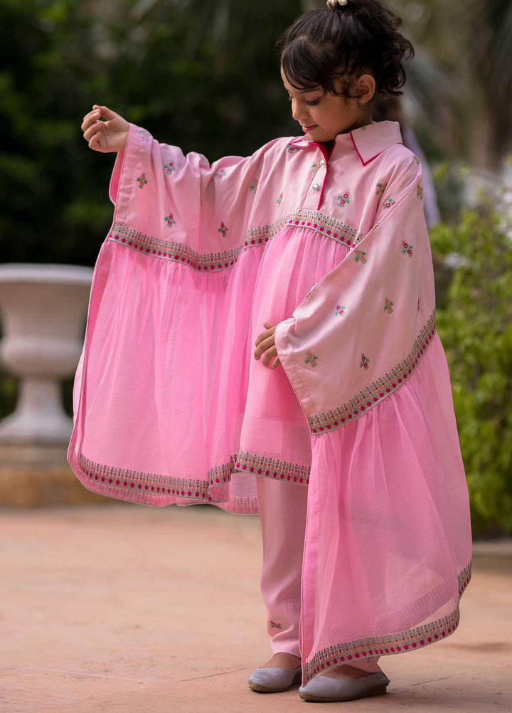Modest  Fancy Girls 2 Piece Suit -  MD21F 4245 Pink