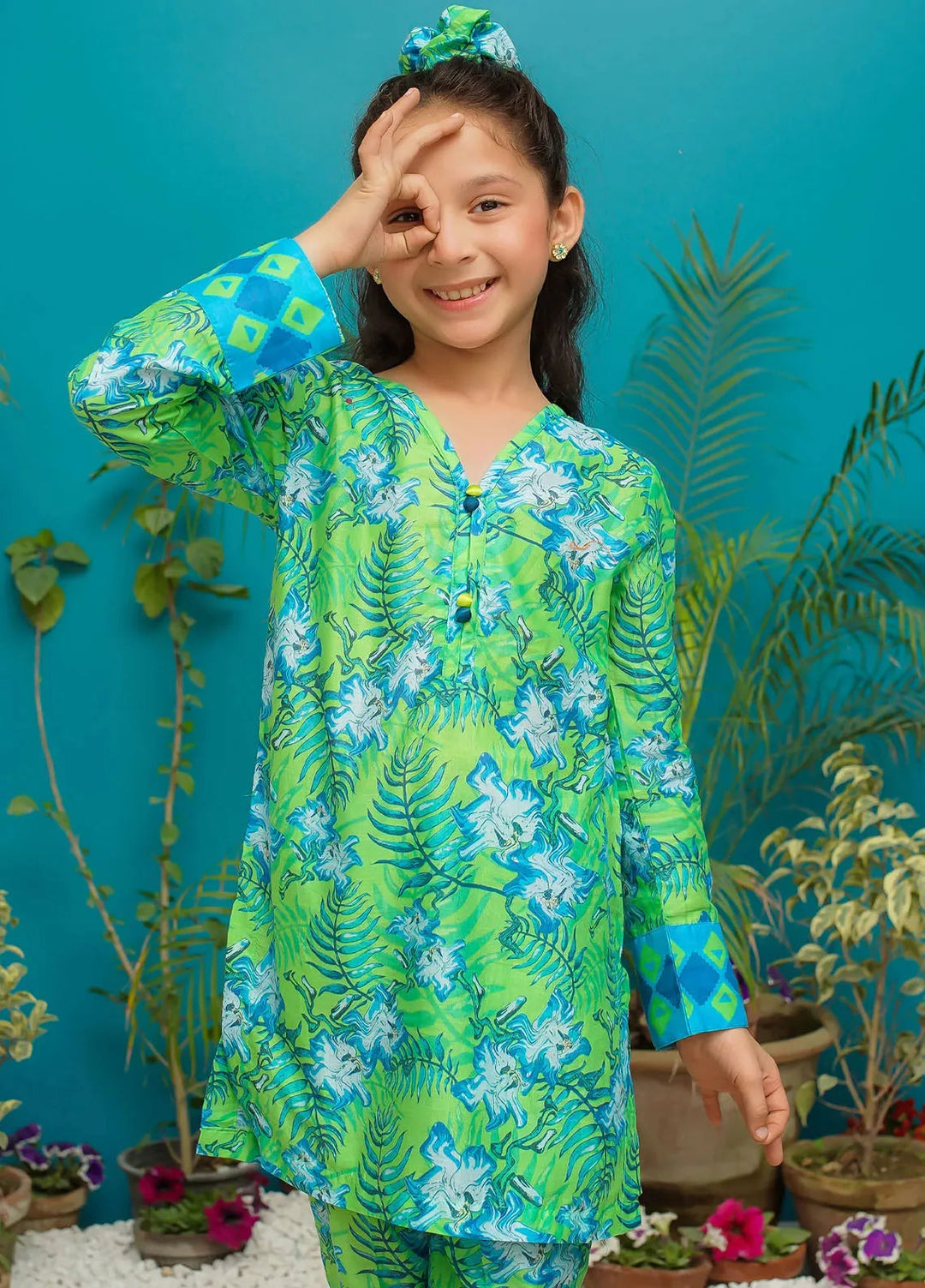 Modest Girls Pret Printed Lawn 2 Piece Suit Blossom Breeze