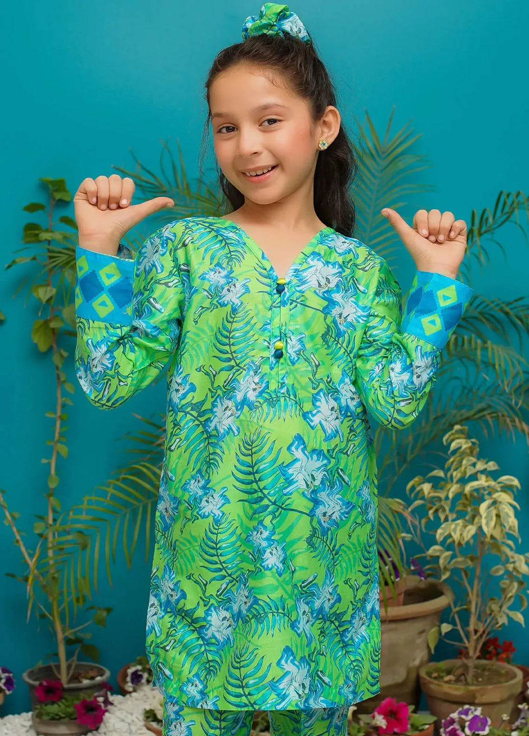 Modest Girls Pret Printed Lawn 2 Piece Suit Blossom Breeze