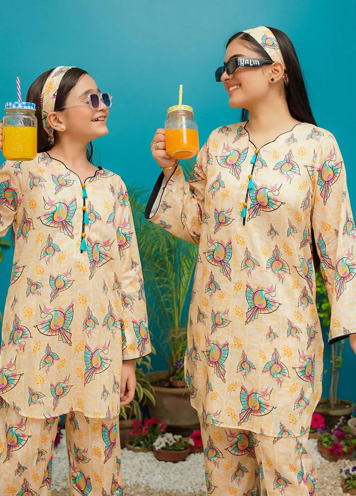 Modest Girls Pret Printed Lawn 2 Piece Suit Soft Bloom