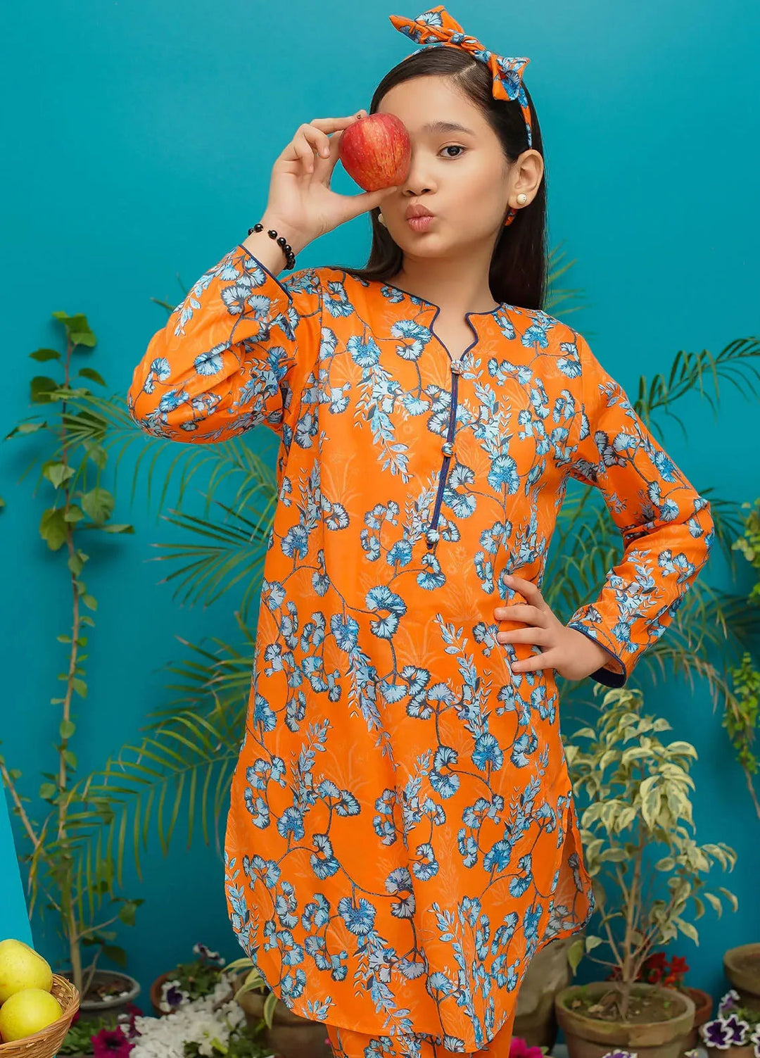 Modest Girls Pret Printed Lawn 2 Piece Suit Sundown