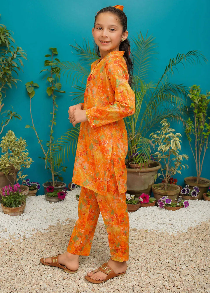 Modest Girls Pret Printed Lawn 2 Piece Suit Sunset Bloom
