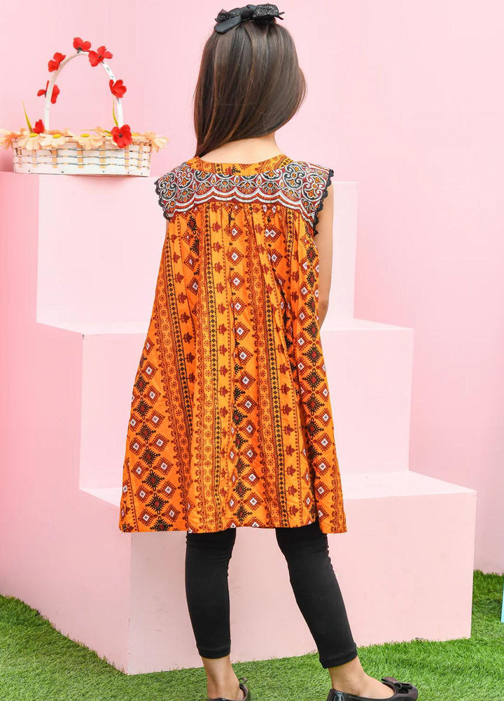 Modest Lawn Pret Shirt for Girls -  Lyla 6435-Mustard