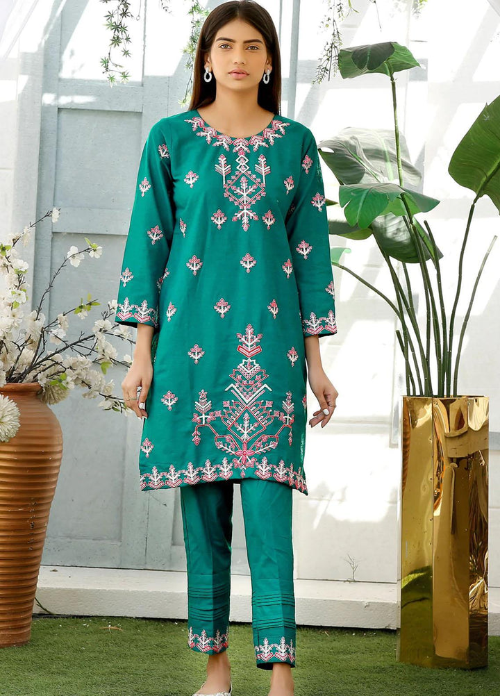 Modest Khaddar Pret 2 Piece Suit for Girls -  W202-Sea Green Soffio