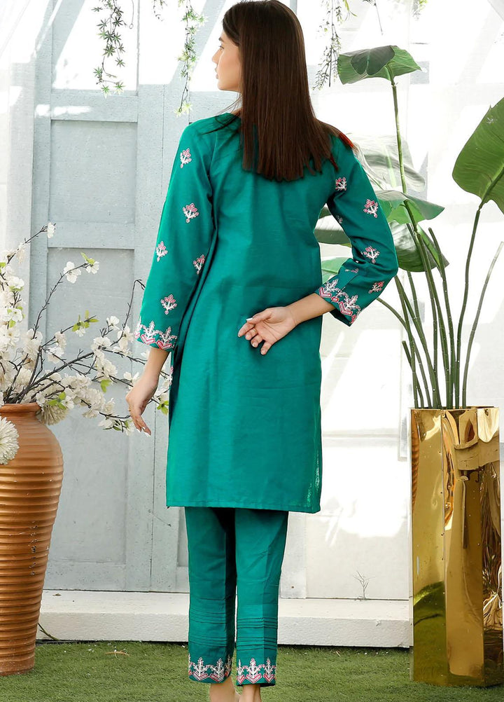Modest Khaddar Pret 2 Piece Suit for Girls -  W202-Sea Green Soffio