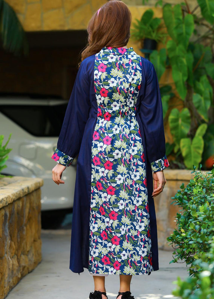 Modest Fancy  Stitched Top MD21L 019 Navy Blue