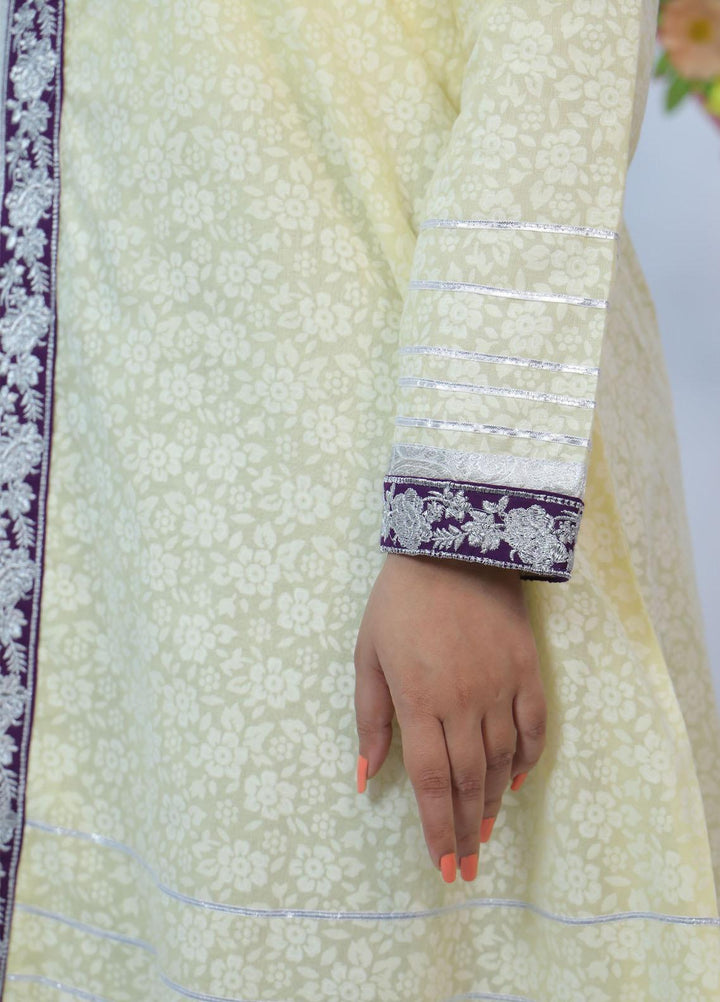Modest Fancy  Stitched 2 Piece Suit MD21L 027 Cream