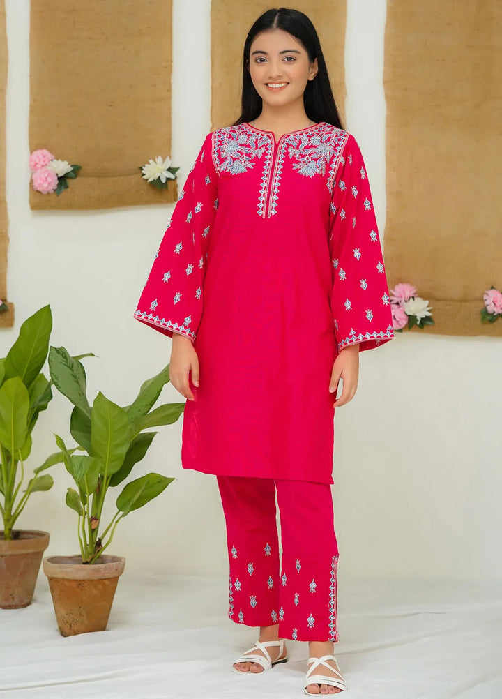 Modest Pret Casual Khaddar 2 Piece Suit Peony
