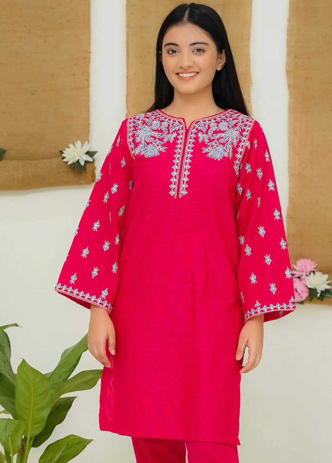 Modest Pret Casual Khaddar 2 Piece Suit Peony