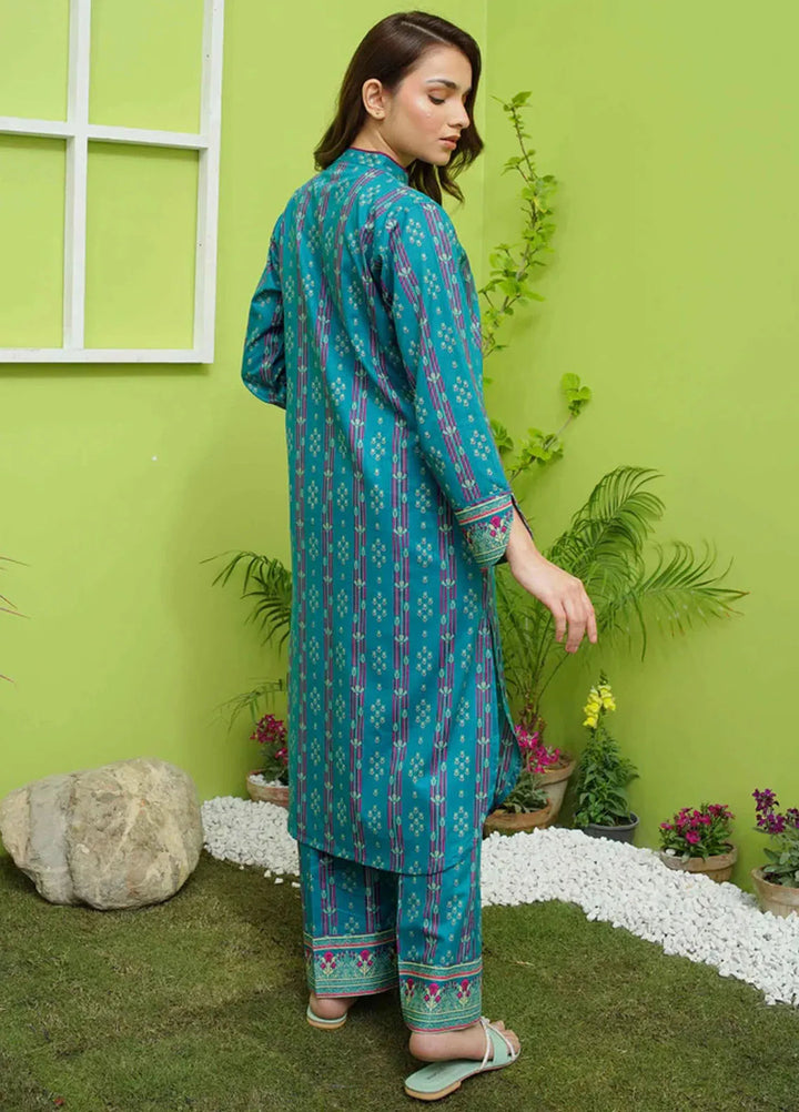 Modest Pret Casual Lawn 2 Piece Suit for Girls Aqua Marine