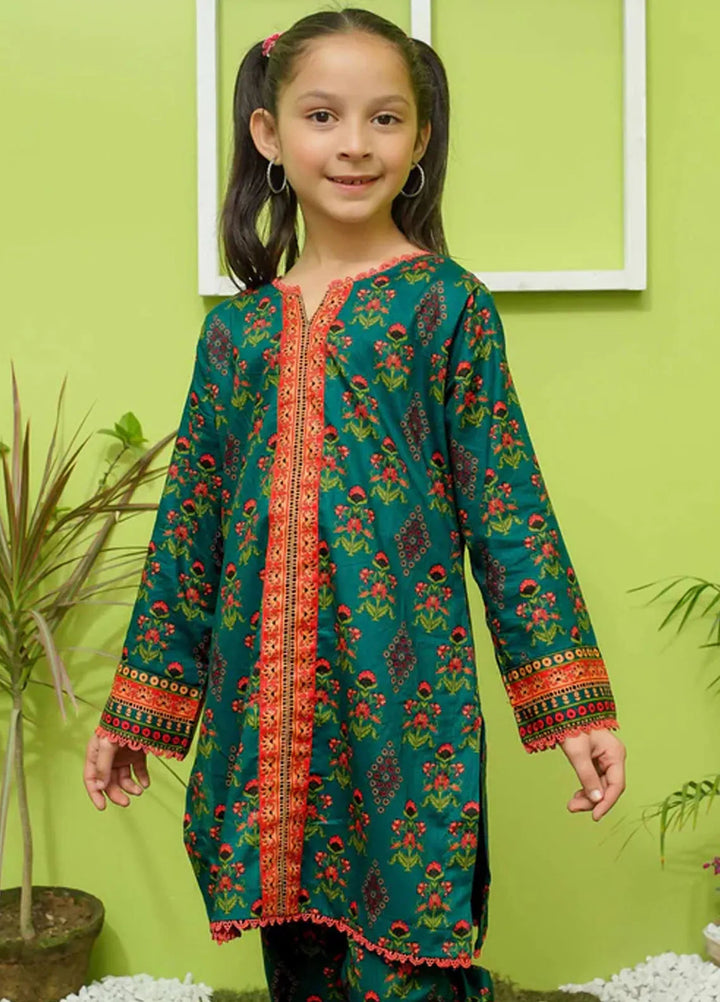 Modest Pret Casual Lawn 2 Piece Suit for Girls Floral Forest