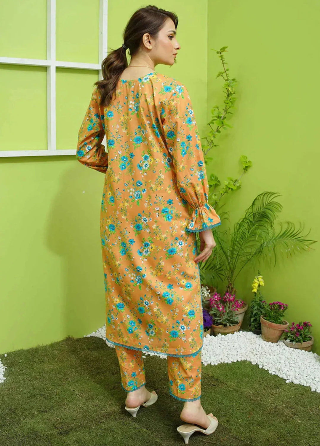 Modest Pret Casual Lawn 2 Piece Suit for Girls Sinapis