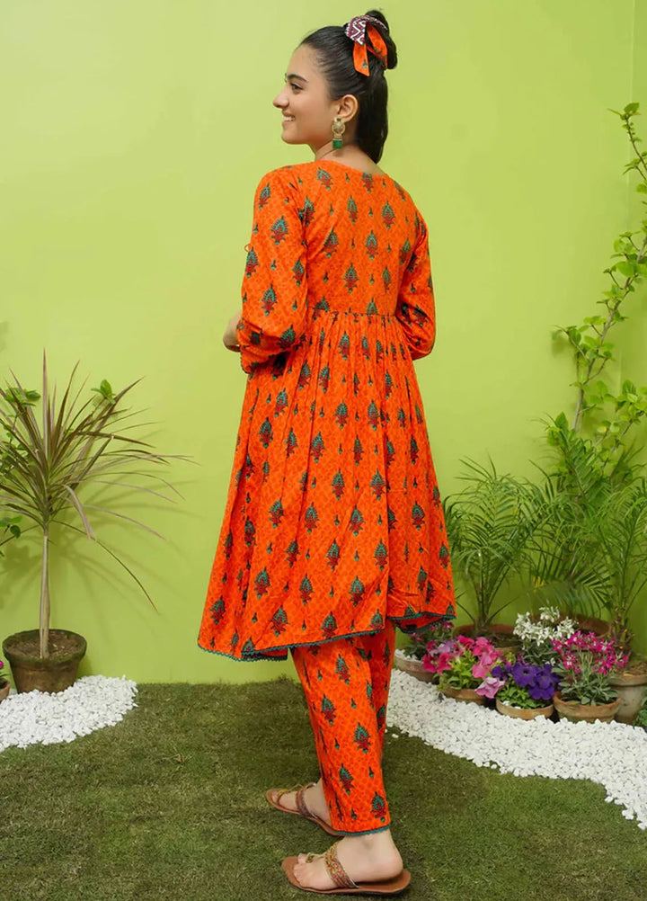 Modest Pret Casual Lawn 2 Piece Suit for Girls Turmeric