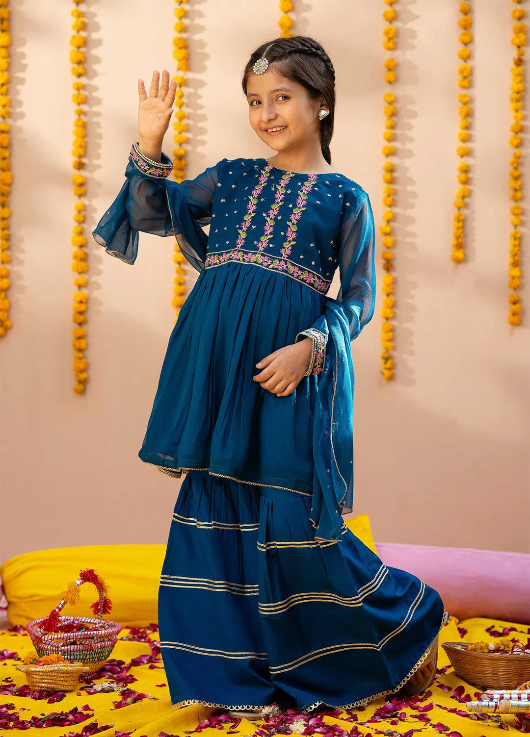 Modest Pret Embroidered Chiffon 3 Piece Suit Aroha