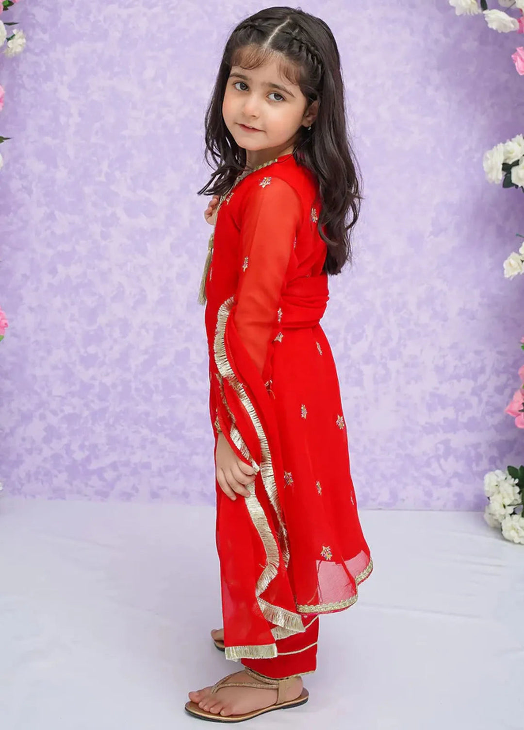 Modest Pret Embroidered Chiffon 3 Piece Suit Laila