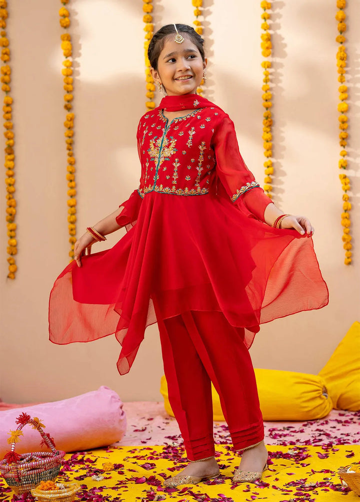 Modest Pret Embroidered Chiffon 3 Piece Suit Meenah