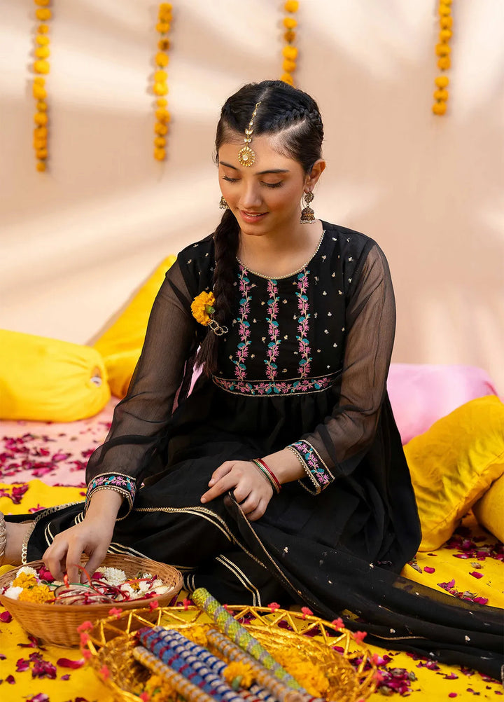 Modest Pret Embroidered Chiffon 3 Piece Suit Meher