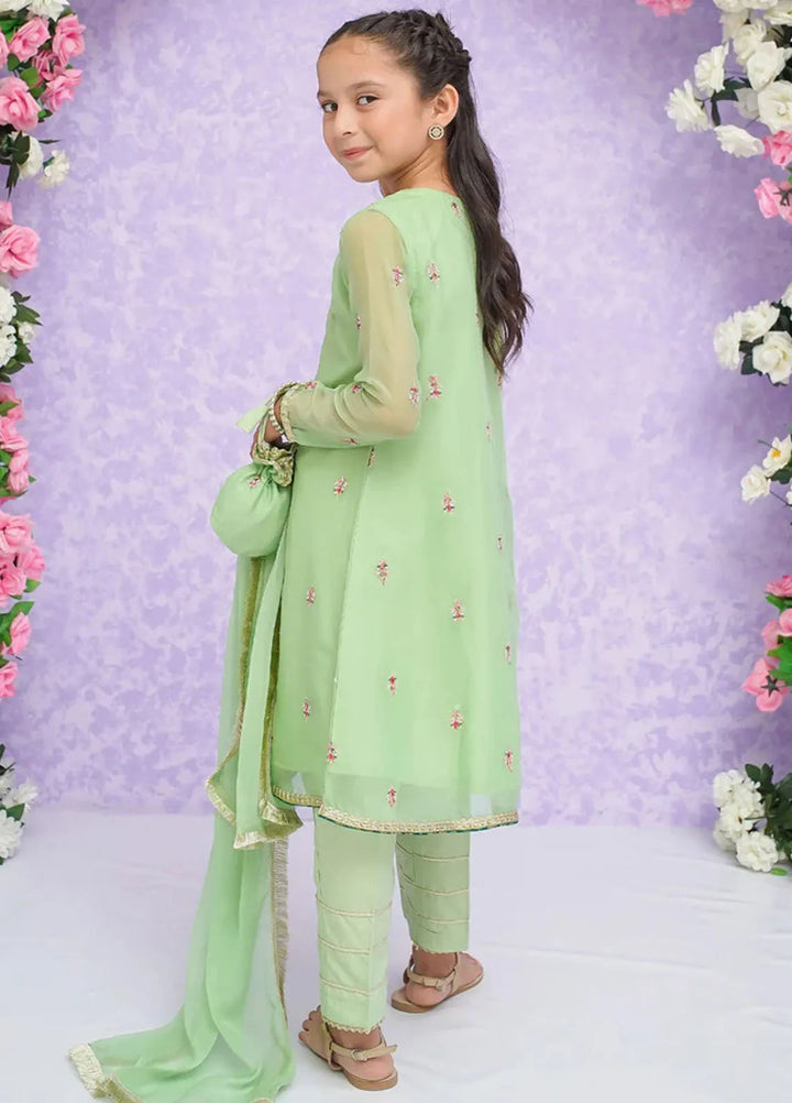 Modest Pret Embroidered Chiffon 3 Piece Suit Rimal