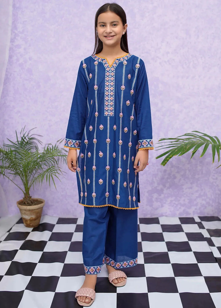 Modest Pret Embroidered Cotton 2 Piece Suit 8495