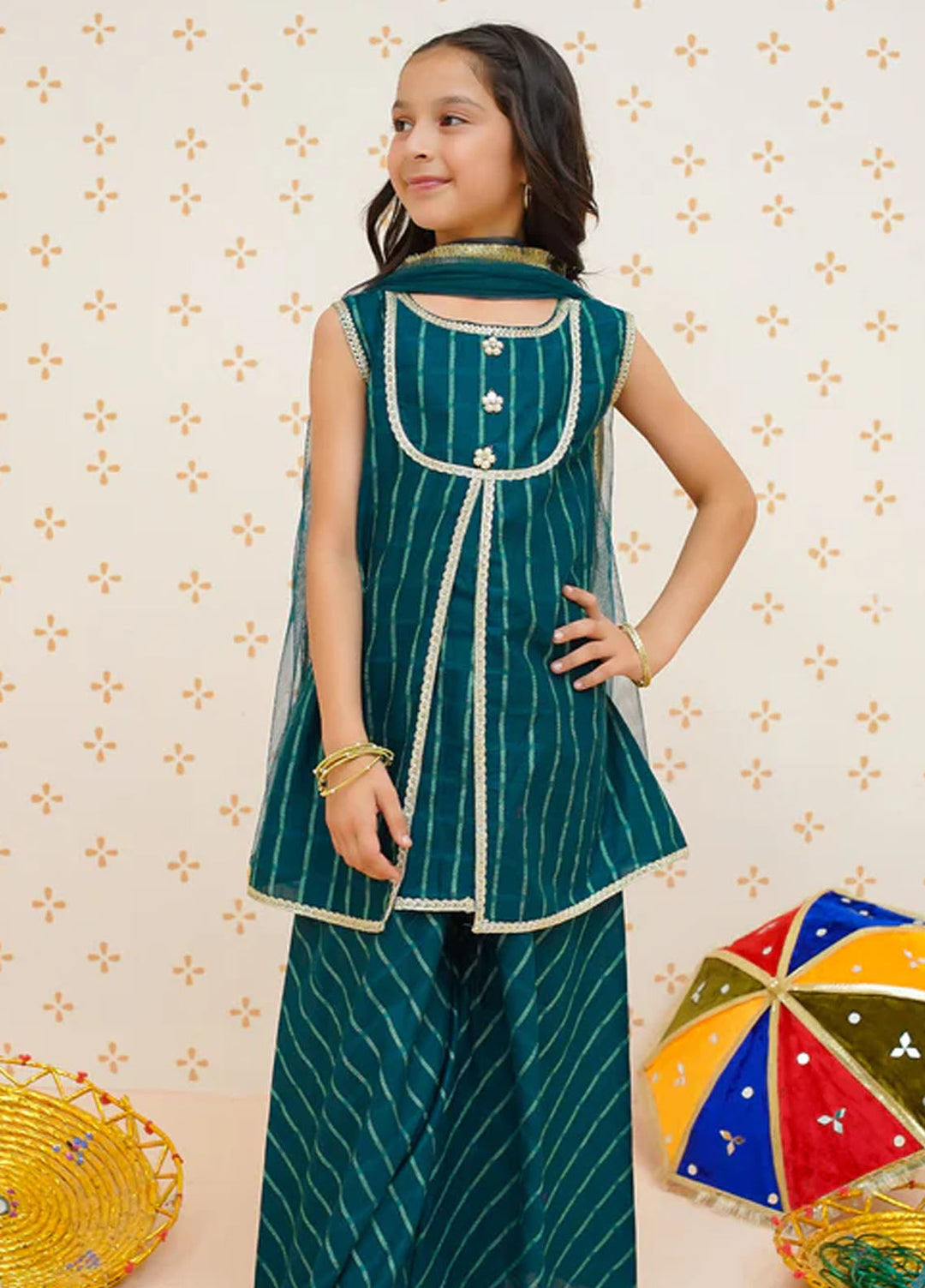 Modest Pret Embroidered Cotton Lawn 3 Piece Suit Green 9530