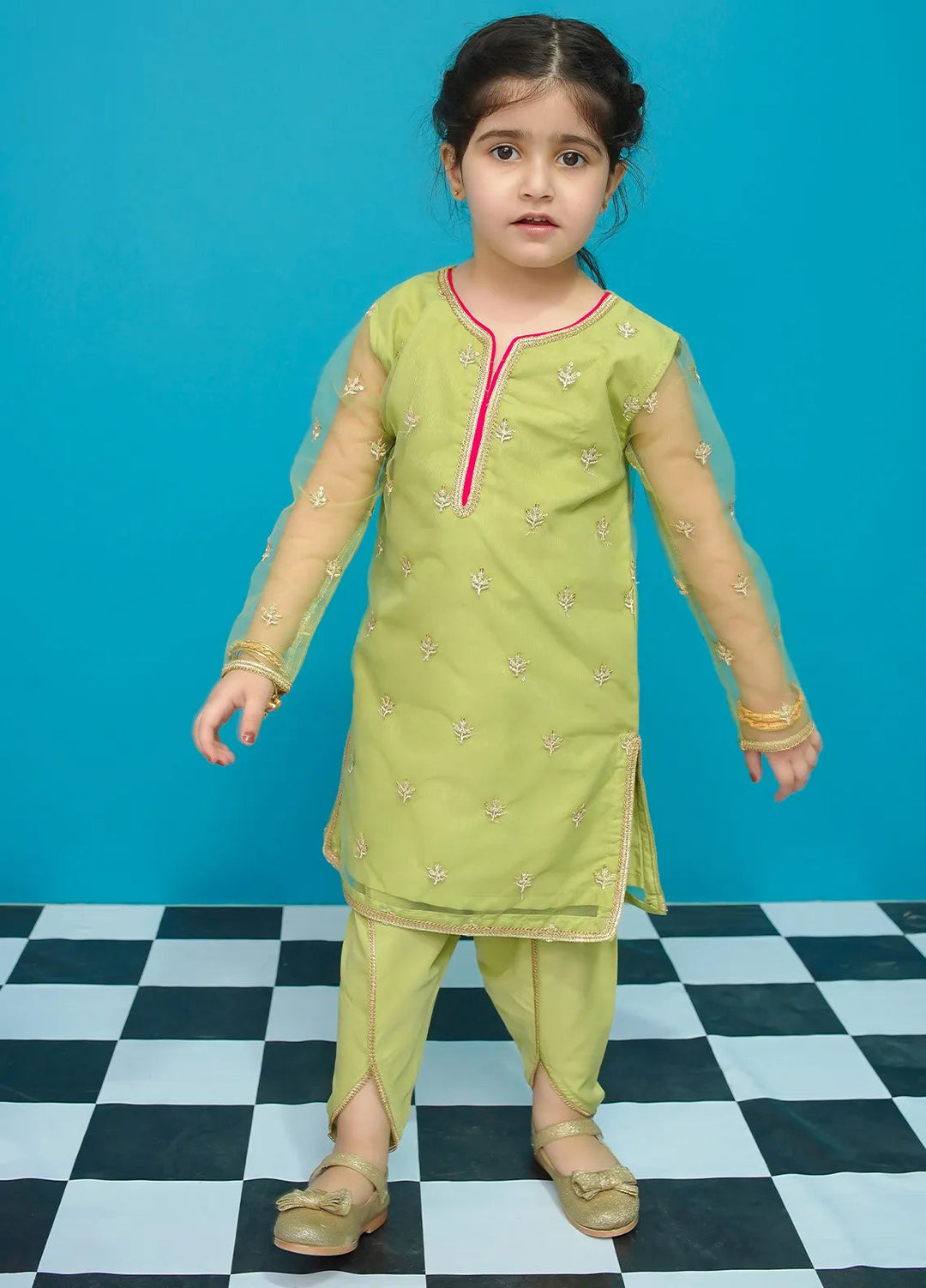Modest Pret Embroidered Net 2 Piece Suit Heer