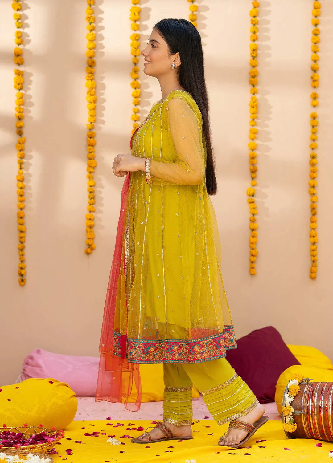 Modest Pret Embroidered Net 3 Piece Suit Baano