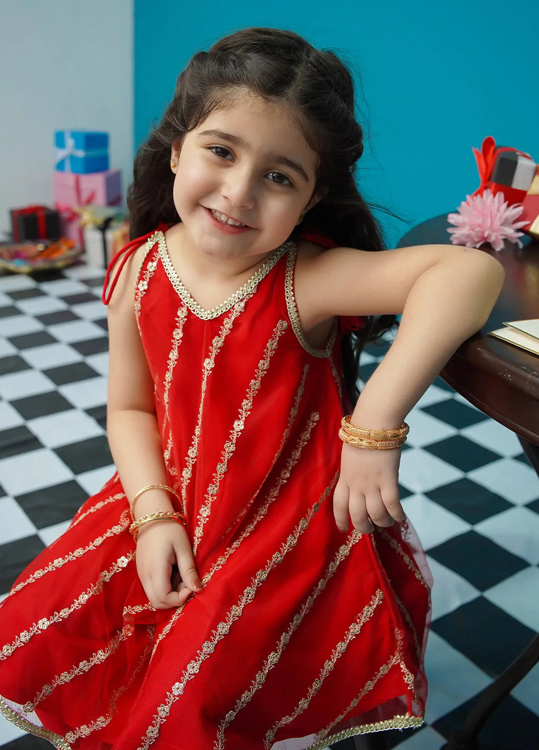 Modest Pret Embroidered Net 3 Piece Suit Gulabo