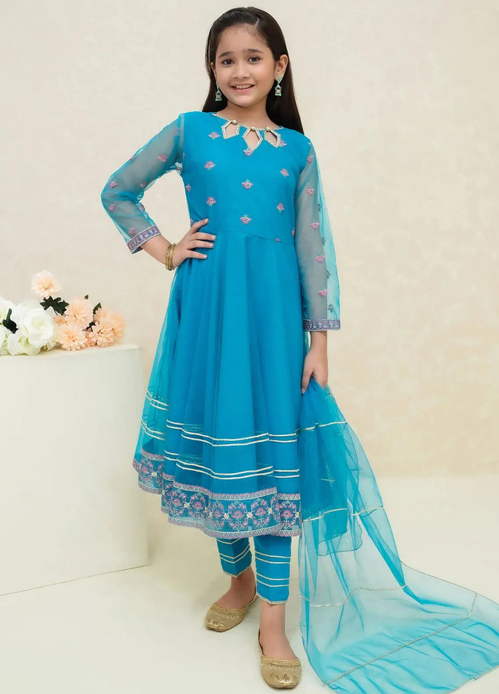 Modest Pret Embroidered Net 3 Piece Suit Sahar