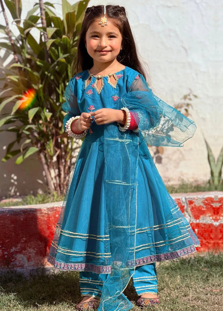 Modest Pret Embroidered Net 3 Piece Suit Saniya