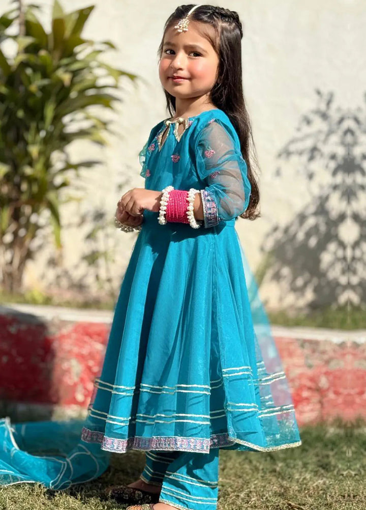 Modest Pret Embroidered Net 3 Piece Suit Saniya